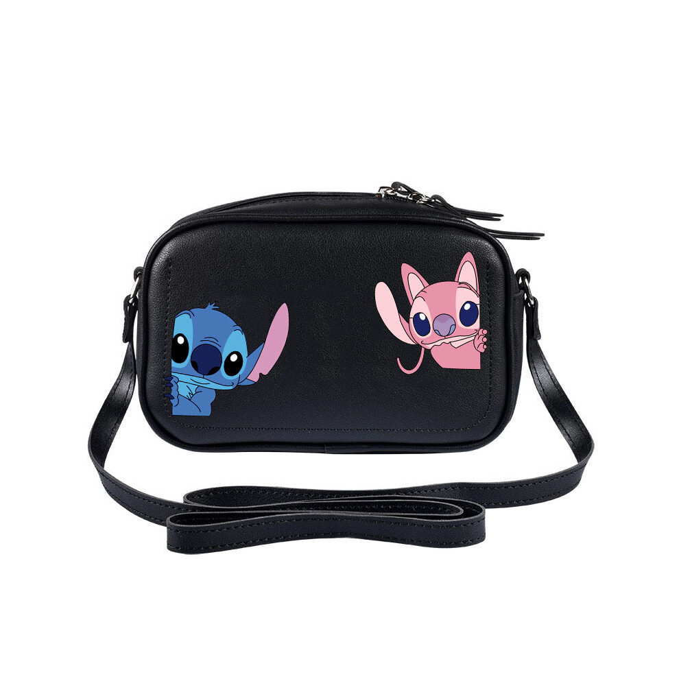 (Style M) Printed Stitch Crossbody Bag Shoulder Square Bags Pu Campus Handbag Kids Gift