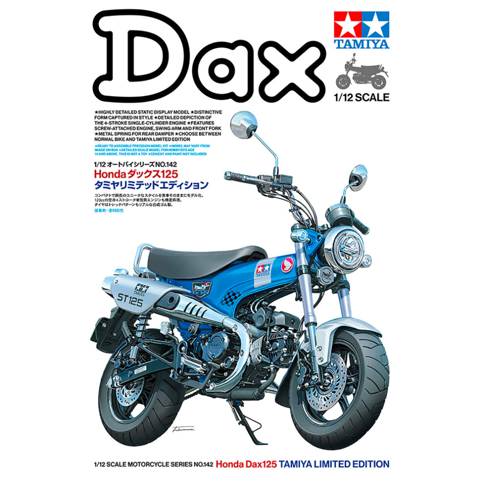 Tamiya 14142 Honda Dax 125 Tamiya Edition 1:12 Model Kit