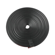 (Black) 8m Car Wheel Rim Edge Protector Vehicle Tire Guard Sticker Rubber Strip Line