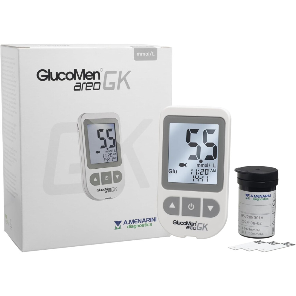 GLUCOMEN AREO GK BLOOD GLUCOSE & Ã-KETONE MONITOR SET,& TEST STRIPS