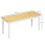 Homcom HOMCOM Wood Dining Bench Wooden Bench for 2 People, White 2