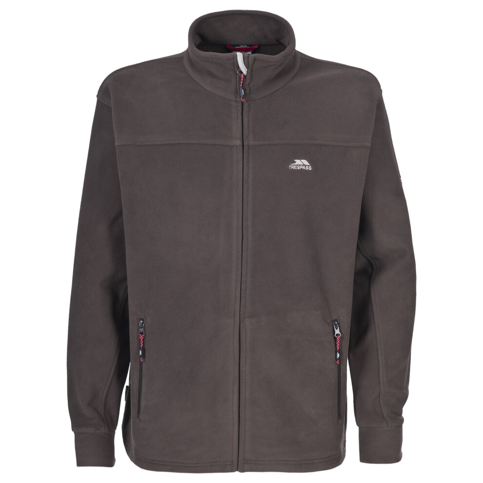 (L, Khaki) Trespass Mens Fleece Jacket Full Zip Bernal