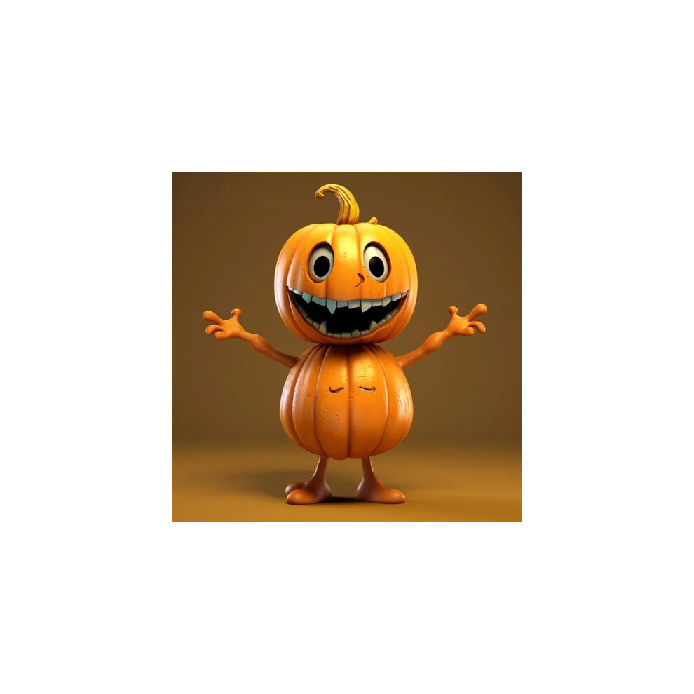 (Style 1) Halloween Artificial Pumpkin Statues Resin Crafts