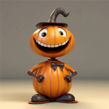 (Style 2) Halloween Artificial Pumpkin Statues Resin Crafts