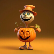 (Style 3) Halloween Artificial Pumpkin Statues Resin Crafts