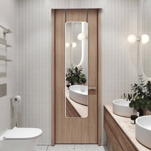 Living And Home Full Length Mirror with Rounded Corners Door Hanging 1