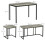 Homcom HOMCOM Dining Table Set, Concrete Effect  Table and Chairs for 4 People, Grey 2