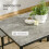 Homcom HOMCOM Dining Table Set, Concrete Effect  Table and Chairs for 4 People, Grey 5