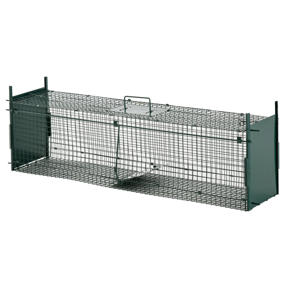 2-Door Humane Cage Live Trap For Small Animal Raccoon Mise