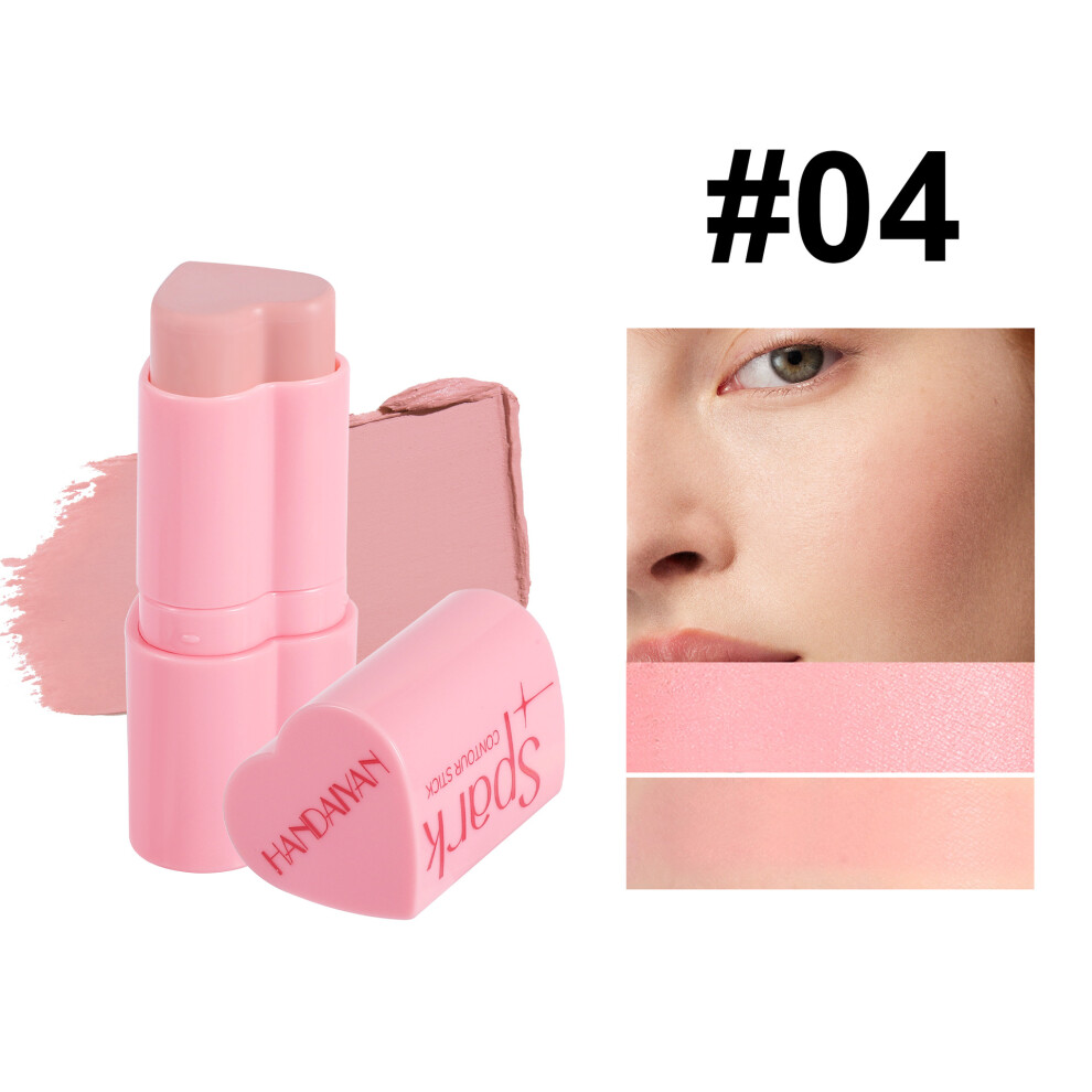 (04#) 3 in 1 Heart Blush Stick Face Rouge Contour Pen