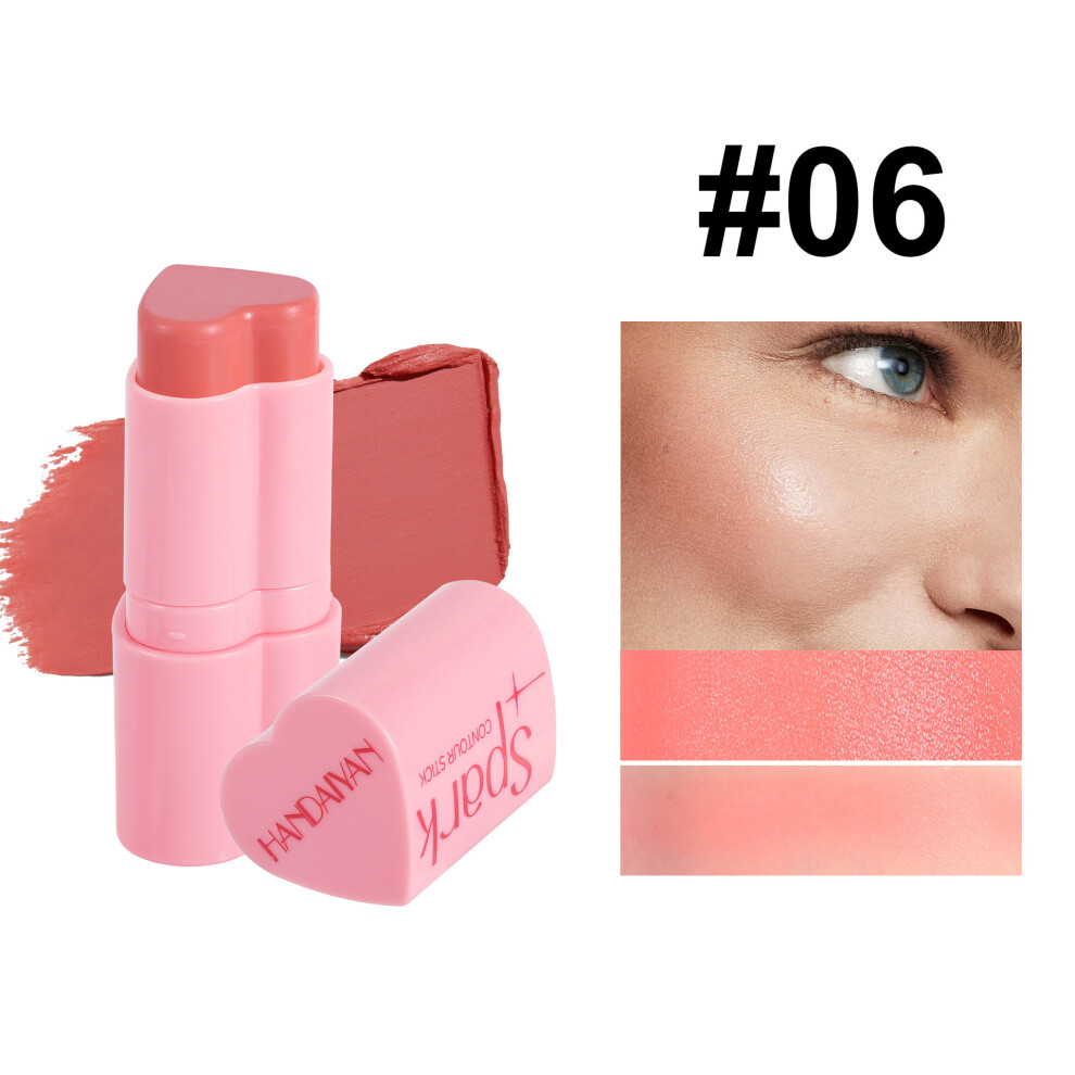 (06#) 3 in 1 Heart Blush Stick Face Rouge Contour Pen