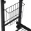 Living And Home C Shaped Sofa Side Table,Adjustable Height Side Table on Wheels Mobile Laptop with Storage Basket & Shelf 5