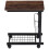 Living And Home C Shaped Sofa Side Table,Adjustable Height Side Table on Wheels Mobile Laptop with Storage Basket & Shelf 3