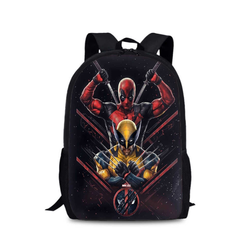 (15) And Deadpool Wolverine Stylish Large Capacity 15 Inch Backpack For Students