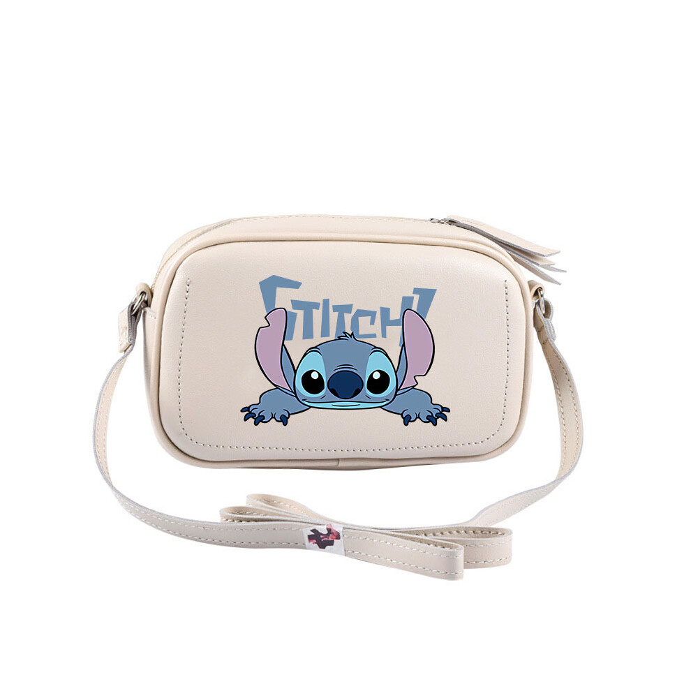 (Style F) Stitch Printed Crossbody Bag Shoulder Square Bags Pu Campus Handbag Kids Gift