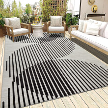 (160 x 230 cm (5ft 2" x 7ft 5")- Large Printed Area Rug/Carpet, JETT) Large Area Rugs For Living Room Geometric Printed Rug Anti Slip Floor Carpet