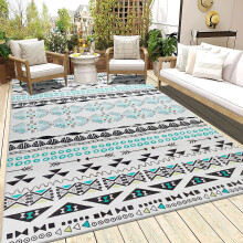 (160 x 230 cm (5ft 2" x 7ft 5")- Large Printed Area Rug/Carpet, ZURI) Large Area Rugs For Living Room Geometric Printed Rug Anti Slip Floor Carpet