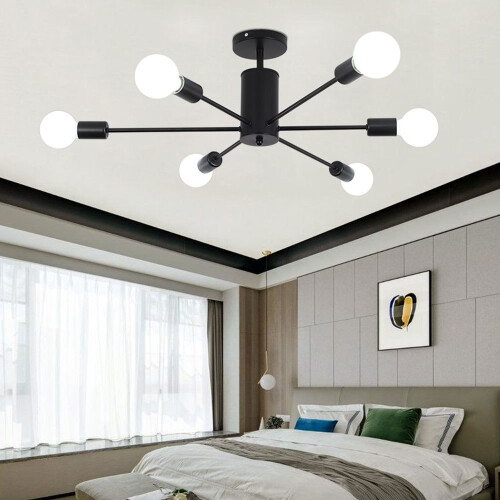 Living And Home Industrial Style 6-Light Ceiling Light 1