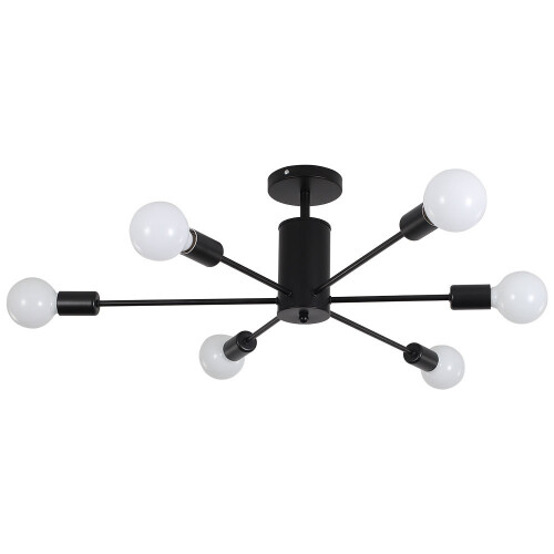 Living And Home Industrial Style 6-Light Ceiling Light 2