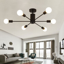 Industrial Style 6-Light Ceiling Light