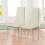 Living And Home PVC High Back Modern Dining Chairs Set of 2 1