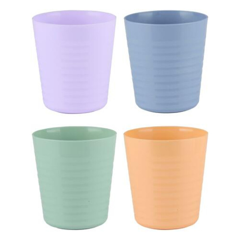 Coloured Tumblers Plastic Water Drinking Glass Picnic Party Kids 4x