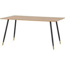 Hamilton Dining Table Medium Oak Effect Black Legs