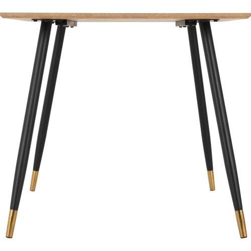 Seconique Hamilton Dining Table Medium Oak Effect Black Legs 2