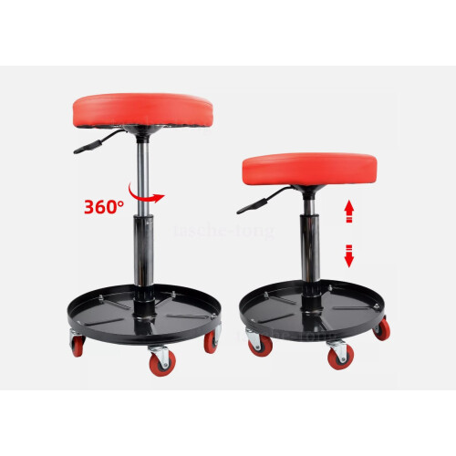 Garage Creeper Stool Roller Seat Adjustable Mechanic Car Bike Round