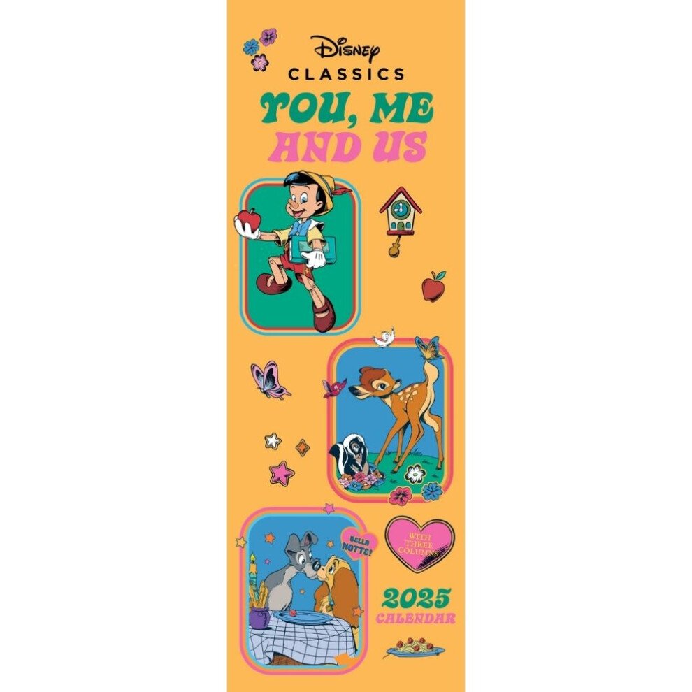 2025 Calendar Disney You Me And Us Month to View Slim Calendar