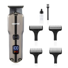 Geepas Hair Clipper Digital Electric Stubble Beard Trimmer LCD Display