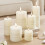 Living And Home 6Pcs Unscented Pillar Candles Set 1