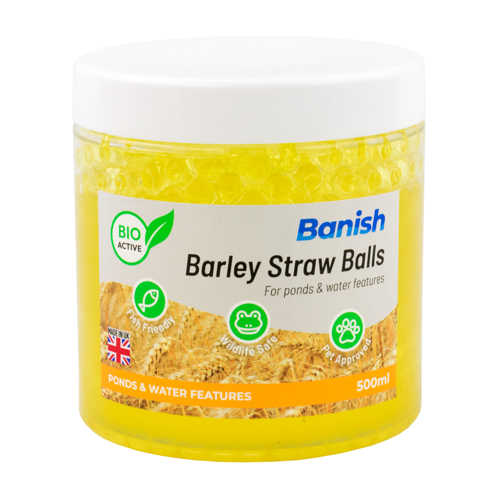 (500ml Bio Barley Straw Balls) Pisces Banish BioActive Barley Straw Extract Balls Pond Water Treatment Eco Algae Clear