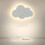 Cloud White Wooden Night Light Wall Mounted Nursery Ceiling Lighting White Light,NOT Battery Operated 4