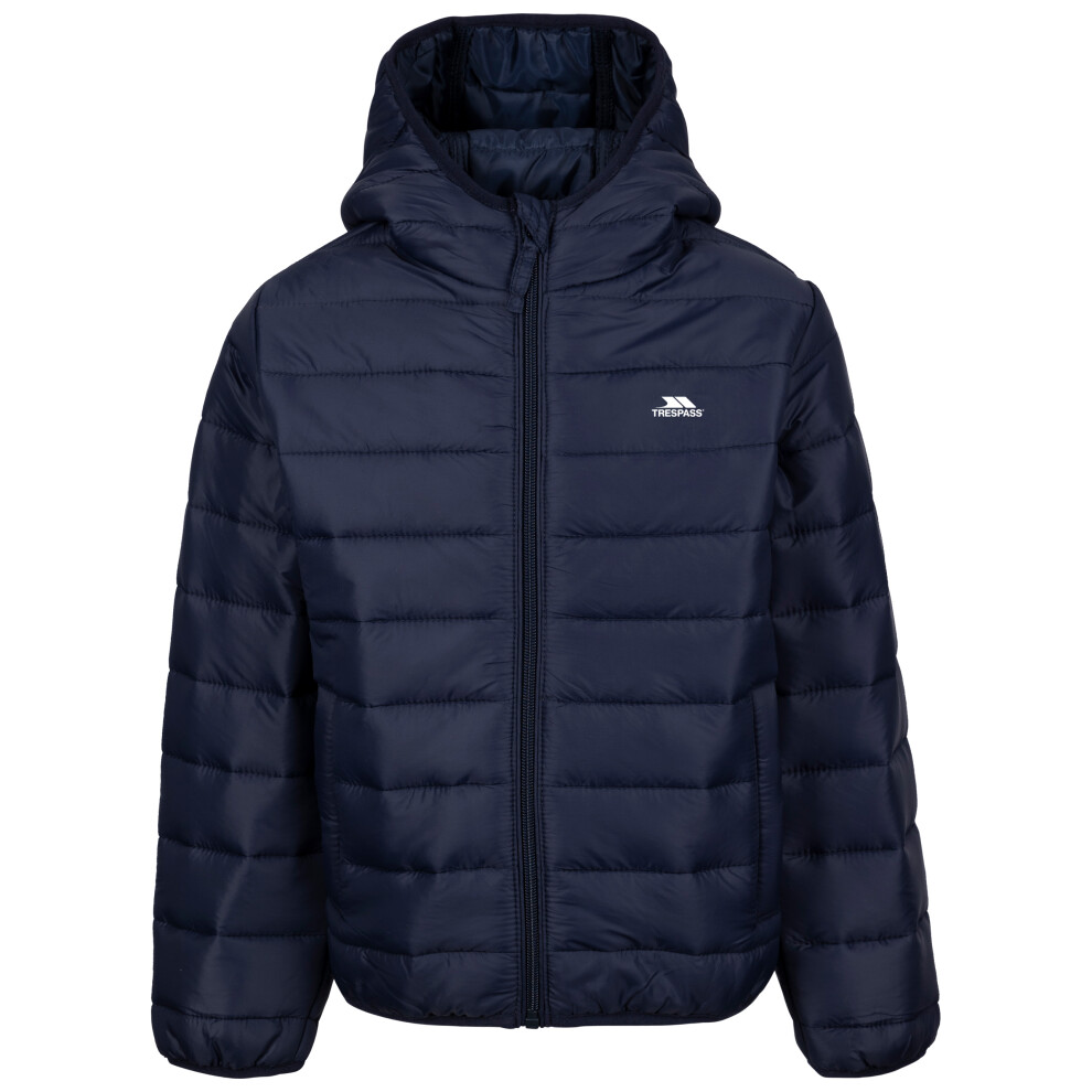 (3-4 Years, Navy) Trespass Boys Padded Jacket 2 Zip Pockets Kelmarsh