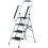 Gr8 Home 4 Step Ladder Folding Stool Non Slip Tread Steel With Handrail 1