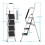 Gr8 Home 4 Step Ladder Folding Stool Non Slip Tread Steel With Handrail 8