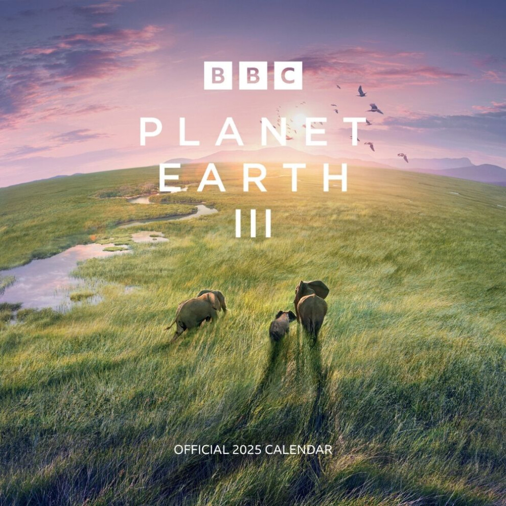 2025 Calendar BBC Planet Earth 3 Month to View Square Calendar