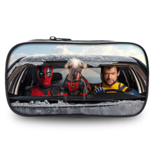 (StyleS) Eyecatching Deadpool And Wolverine Printed Stationery Bag For All Students