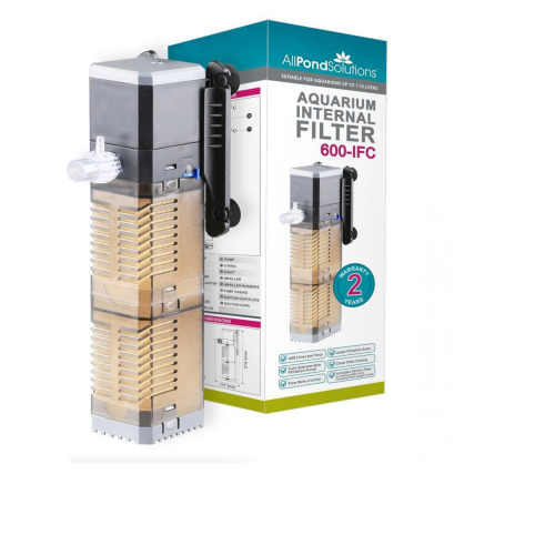 AllPondSolutions 600L/H Aquarium Internal Filter Adj Flow 600-IFC
