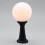 (Post Light) Litecraft Lancaster Light With Globe Shade - Black 4