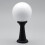 (Post Light) Litecraft Lancaster Light With Globe Shade - Black 5