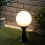 (Post Light) Litecraft Lancaster Light With Globe Shade - Black 6