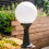 (Post Light) Litecraft Lancaster Light With Globe Shade - Black 7