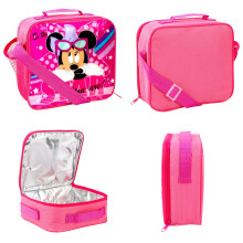 Disney Minnie Mouse Be A Star Insulated Lunch Bag for Girls - Official Licensed, 20x21x8 cm, Zippered, Easy-to-Clean