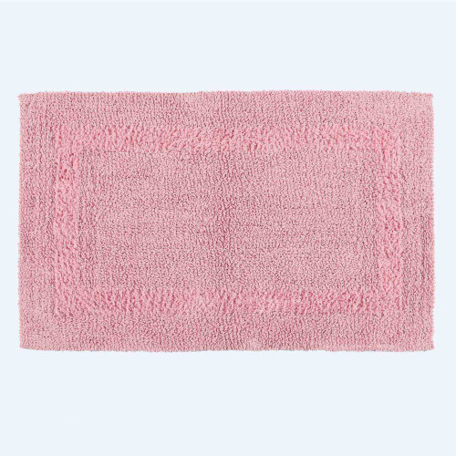 Homescapes (Pink) Homescapes Luxury Reversible Cotton Bath Mat Set 2