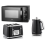 Swan Swan Black Elegance Kettle, 4 Slice Toaster & 700W 20L Microwave Set 1