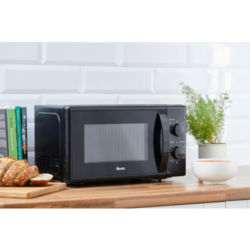 Swan Swan Black Elegance Kettle, 4 Slice Toaster & 700W 20L Microwave Set 2