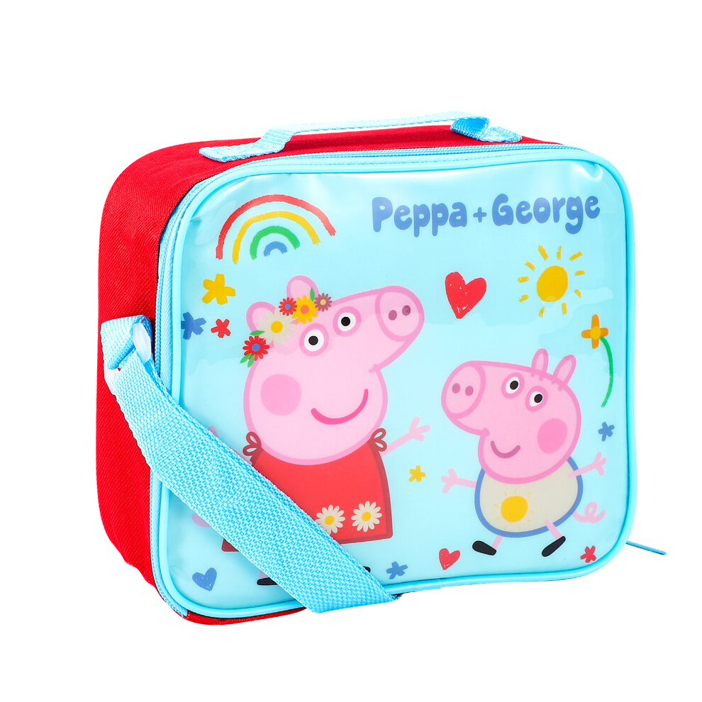 Peppa Pig and George Insulated Lunch Bag Childrens Girls Boys School