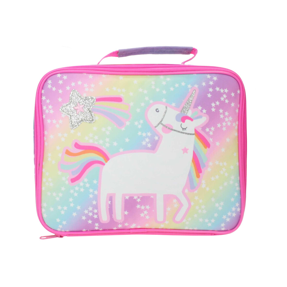 Unicorn Insulated Lunch Bag Childrens Kids Pink Rainbow Girls School